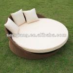 PE Rattan Wicker Outdoor furniture poly rattan garden furniture round rattan lounge
