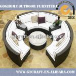 GH-SF-1202,Wicker Garden Patio Sofa Set,Rattan Outdoor Restaurant Sofa Chair with Table,6 Seat Resin Wicker Garden Set