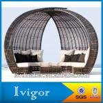 Wicker round rattan sofa design P-005-P-005