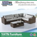 Leisure wicker modern patio sectional sofa set