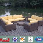 Nicely woven rattan sofa with sunbrella cushion-MY1288