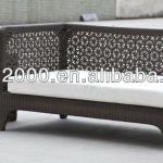 aluminum pe rattan 2 seater sofa set for outdoor