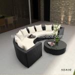 5S408 Patio semicircle sectional half moon rattan sofa-5S408