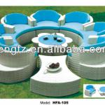 outdoor furniture classic royal furniture sofa set HFA-105 with PE rattan hot sale in Bali-HFA-105