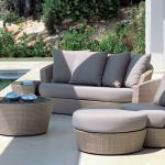 Patio Garden Outdoor Sofa Set - Wicker Furniture (1.2mm Alu frame powder coated + anti UV PE rattan)-RASF-014