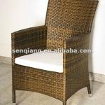 PE Rattan Wicker Garden Furniture Outdoor metal dining chairs