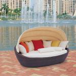 Icey cheap furniture stores Leisure Poly Rattan Furniture Garden Canopy Daybed/Sunbed