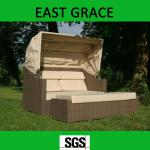 PE SGS outdoor rattan furniture of PE outdoor swimming pool rattan sunshades bed