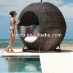 Outdoor Round Daybed rattan daybed with canopy