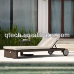 Rattan sunbed for Hotel resort furniture