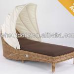 With canopy hot outdoor sun lounger