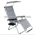 New folding outdoor recliner lounge lounger chair sun bed for beach pool camp with headrest-MD1301