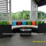 semi circle foshan brown rattan 2013 sofa