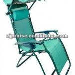 Zero Gravity Beach Lounge Chair as Recliner with beach umbrella-Prs-3035 with canopy