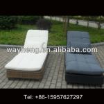 Quality rattan sun lounger with cushion-