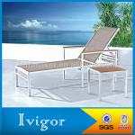 Outdoor rattan garden furniture plastic sun loungers 1129#