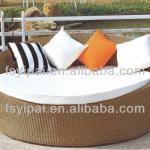 outdoor leisure rattan beach bed reclining deck chair sex chaise lounge chair (YPS053)
