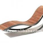 Aluminum frame teak lounger,modern and beautiful LT0006