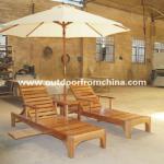 Solid hard wood sun bed/ beach chair/ sun lounger