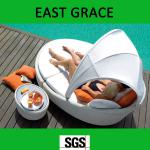 PE SGS outdoor rattan furniture of PE outdoor swimming pool rattan sunshades bed