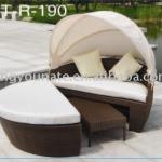 UNT-R-190 modern rattan sunbed