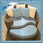 Blue and white cushion day beds outdoor furniture