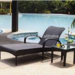 Light rattan sun lounger bed outdoor daybed WJK-D-20