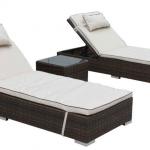 Cozy popular hotel furniture outdoor rattan sunbed TBF-23-TBF-23