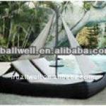 2014 NEW DESIGN LUXURY PATIO SYNTHETIC RATTAN DAYBED,AWRF5099,METAL FURNITURE,UV-RESISTANT,MANUFACTURER