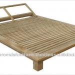 Outdoor Garden Solid Teak Wooden Solo Double Sun Lounger