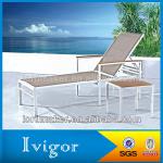 Outdoor furniture wooden beach chair plastic sun loungers 1129#