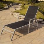 Black tex fabric and Strong aluminum Outdoor lounge chair