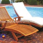 Solid hard wood sun bed/ beach chair/ sun lounger