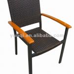 wood armrest garden wicker/rattan chair,YQR-065