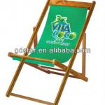 Folding wooden Beach Chair with colorful Canvas-EO734