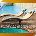 Garden PE Rattan Outdoor Chaise Lounge - Wicker Sunbed