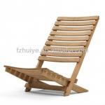 Comformtable plain teak wood reclining chair beach used