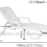 pool white plastic sun lounger|plastic beach chair-DN4010