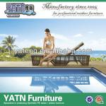 2014 New design outdoor rattan beach sun bed