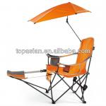 beach chair with footrest and umbrella