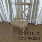 solid oak wooden cross back chair