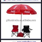 Outdoor folding chairs with umbrella
