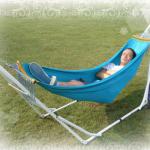 Portable folding hammock with stand