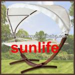 wooden hammock stand with shelter