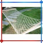 Cotton rope outdoor hammock with wooden pole