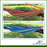 Customized logo hammock with wooden bar/striped hammock-