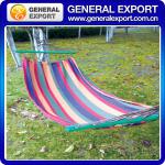 200*200cm outdoor travel double cotton hammock with stick-GP10269