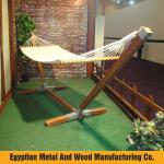 wooden hammock stand
