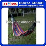 2*1.6m color bar outdoor hammock with sticks and rope for single
