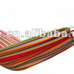 Striped canvas hammock
